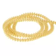 Bobina espiral rizada de 3,1 mm para bordado - creación de broches - Dorado x3