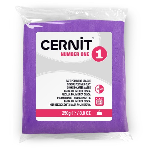 Pasta Cernit Number One opaca - 250 g, violeta (n.º 900)
