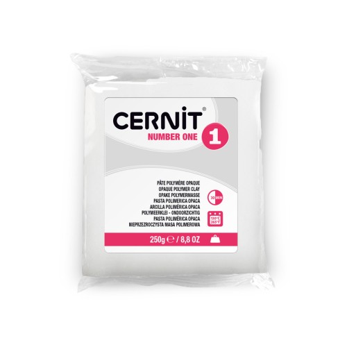 Pasta Cernit Number One opaca - 250 g, blanco (n.º 027)