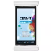 Pasta Cernit Number One opaca - 500 g, negro (n.º 100)