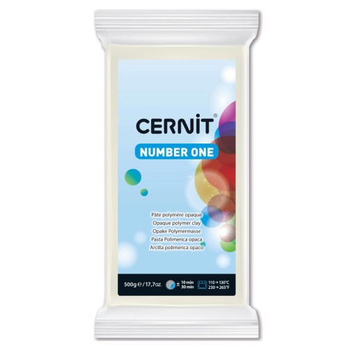 Pasta Cernit Number One opaca - 500 g, blanco (n.º 027)