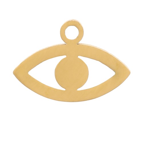 Charms ojo 6,5x9 mm - Acero inoxidable 316L Dorado x4
