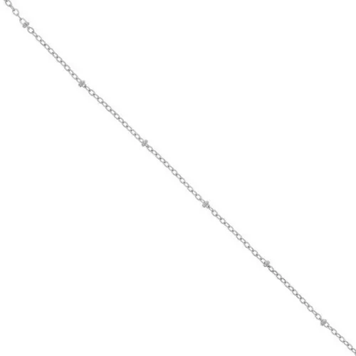 Cadena de malla Forçat de 1,5 mm con cuentas aplanadas de acero inoxidable 304L x1m