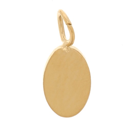 Charms ovalados 9x4 mm con anilla abierta - Acero inoxidable 316L Dorado x4