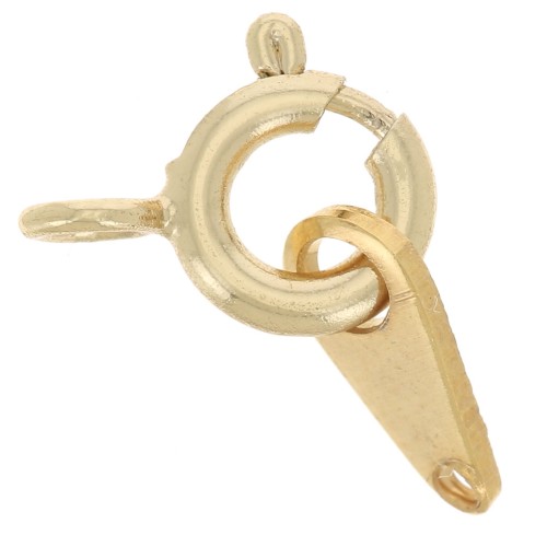 Cierre de resorte con etiqueta de 6 mm - Dorado con oro finox1