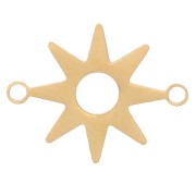 Entrepiezas de sol 12x9 mm - Acero inoxidable 316L dorado x4