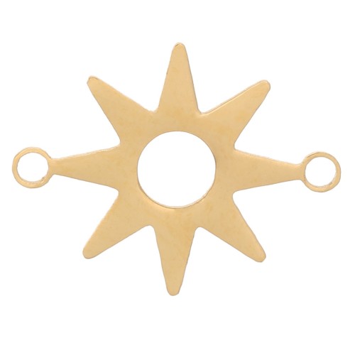 Entrepiezas de sol 12x9 mm - Acero inoxidable 316L dorado x4