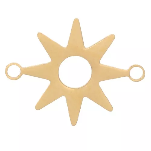 Entrepiezas de sol 12x9 mm - Acero inoxidable 316L dorado x4