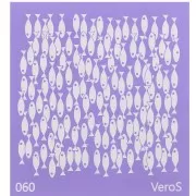 Serigrafía VeroS para arcilla polimérica 90x90 mm - Dibujo de pez n°060 x1