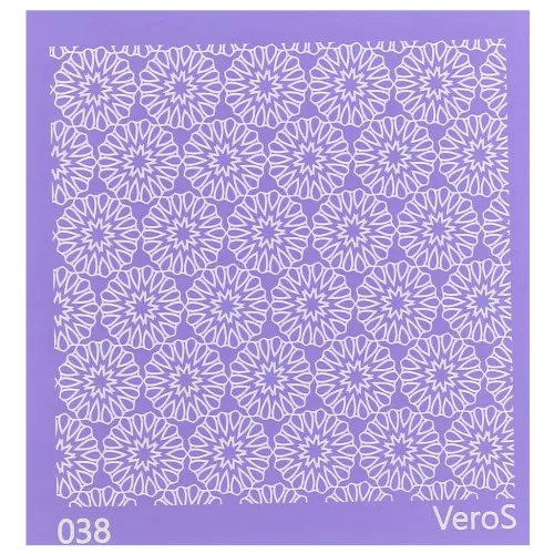 Serigrafía VeroS para arcilla polimérica 90x90 mm - Patrón rosa 1 n°038 x1