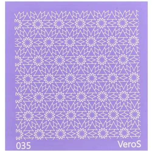 Serigrafía VeroS para arcilla polimérica 90x90 mm - Motivo multiflores n°035 x1