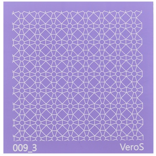 Serigrafía VeroS para arcilla polimérica 90x90 mm - Motivo multioctagonal n°009_3 x1