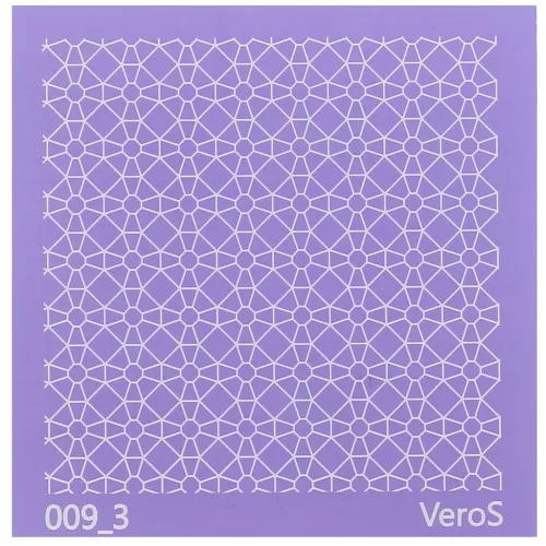 Serigrafía VeroS para arcilla polimérica 90x90 mm - Motivo multioctagonal n°009_3 x1