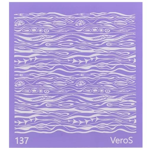Serigrafía VeroS para arcilla polimérica 90x90 mm - Motivo étnico n°137 x1