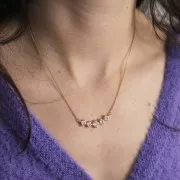 Entrepieza rombo 32x10 mm - Dorado Dorado Fino - Cristal