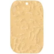 Colgante Rectángulo Martillado 27x17 mm - Acero inoxidable 316L Dorado x2