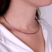 Gargantilla de acero Cierre de rosca 40 cm Amethyst x1