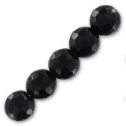 Cuentas Redonda facetada 10 mm Black Onyx x5