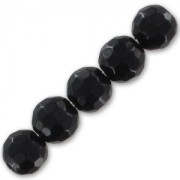 Cuentas Redonda facetada 6 mm Black Onyx x15|raw }}
