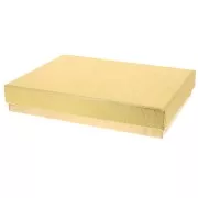 Joyero de fantasía para collar de cartón 13,5x18x3,5 cm - Dorado x1