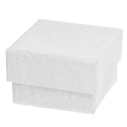 Caja de cartón para anillas 5x5x3,5 cm - Blanca x1