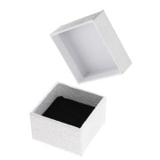 Caja de cartón para anillas 5x5x3,5 cm - Blanca x1