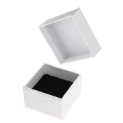 Caja de cartón para anillas 5x5x3,5 cm - Blanca x1