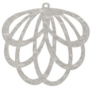 Colgante hoja calada texturizada 29x30 mm - acero inoxidable 316L x1|raw }}