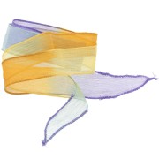 Cinta de seda de 25 mm - Amarillo - Violeta - Naranja x85cm