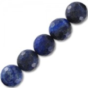 Cuenta Redonda facetada 14 mm Lapis Lazuli x1|raw }}
