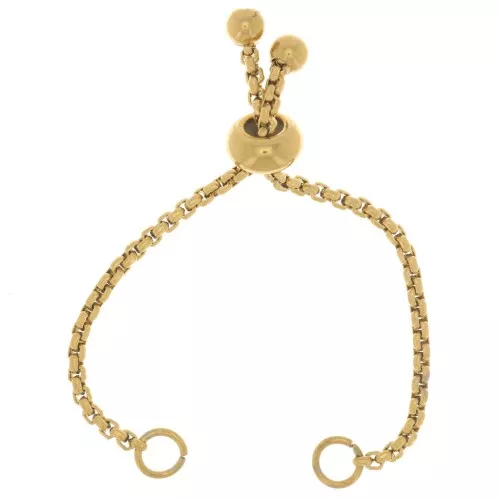 Cierre de cadena veneciana ajustable de 80 mm - acero inoxidable dorado 304L x1