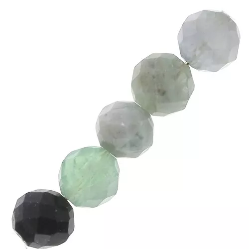 Cuentas Redondas facetadas  6 mm Fluorita x15