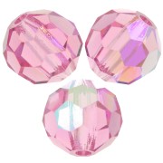 Preciosa perlas facetadas redondas - Cuenta redonda 6 mm - Rosa AB x6|raw }}