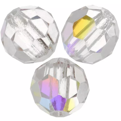 Preciosa perlas facetadas redondas - Perla redonda 6 mm - Cristal AB x6