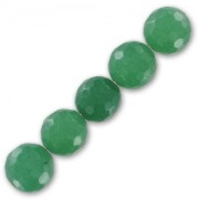 Cuentas Redondas facetadas 10 mm Green Aventurine x5