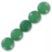 Cuentas Redondas facetadas 10 mm Green Aventurine x5