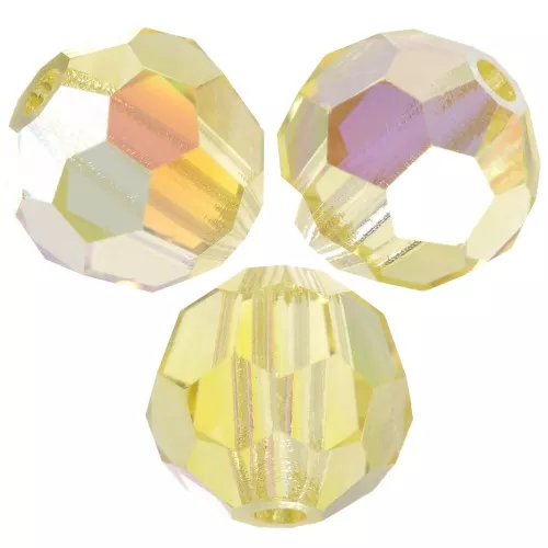 Preciosa perlas facetadas redondas - Perla redonda 6 mm - Jonquil AB x6