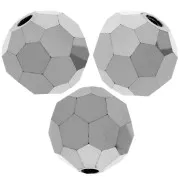 Preciosa perlas facetadas redondas - Perla redonda 6 mm - Jet Hematite Full x6