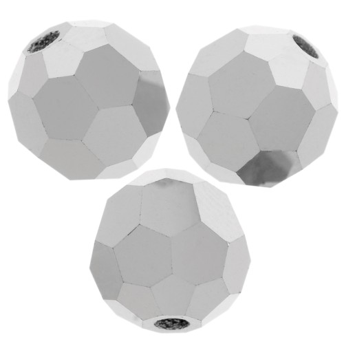 Preciosa perlas facetadas redondas - Perla redonda 6 mm - Jet Light Hematite Full x6