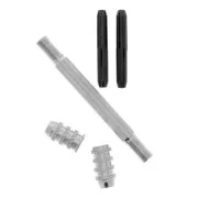 Portabrocas manual de doble cabezal - Herramienta de perforación manual con 4 cabezales intercambiables