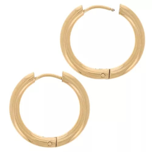 Criolla redonda de 19 mm - Alambre de 2,5 mm - Acero inoxidable 304L Dorado x2