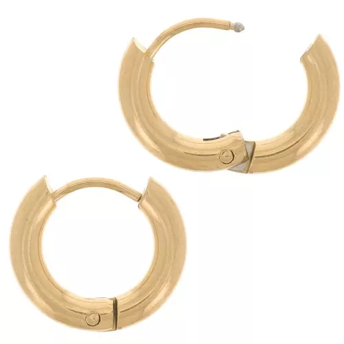 Criolla redonda de 13 mm - alambre de 2,5 mm - Acero inoxidable 304L Dorado x20