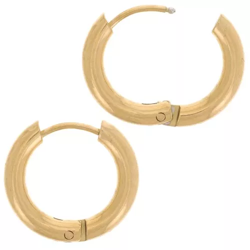 Criolla redondas de 15 mm - Alambre de 2,5 mm - Acero inoxidable 304L Dorado x20