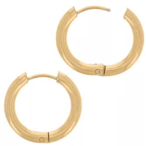 Criolla redonda de 17 mm - alambre de 2,5 mm - acero inoxidable 304L Dorado x20