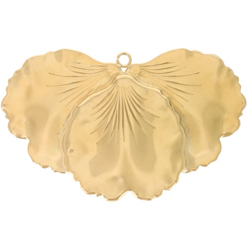 Colgantes 3 pétalos 29x47,5 mm - Acero inoxidable 304L Dorado x2