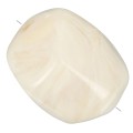 Cuenta irregular de resina opaca barroca 19x15 mm - Crema jaspeado x1|raw }}