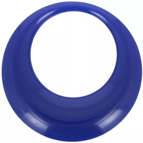 Colgante redondo hueco de resina opaca 44 mm - Azul oscuro x1