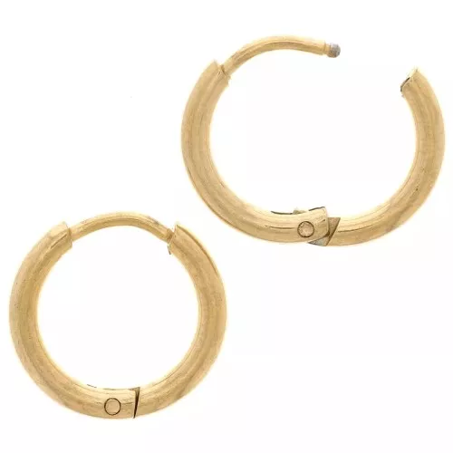 Criolla redonda de 14 mm - alambre de 2 mm - Acero inoxidable dorado 304L x20