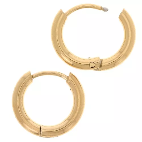 Criolla redonda de 12 mm - alambre de 2 mm - acero inoxidable dorado 304L x2
