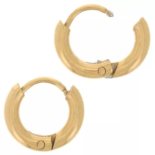 Criolla redonda de 10 mm - Alambre de 2 mm - Acero inoxidable 304L Dorado x2